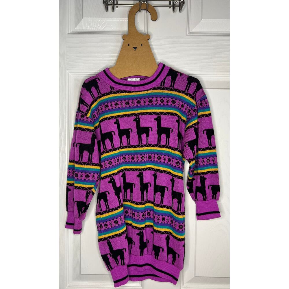 Vintage Bull Frog Llama Sweater sz 5